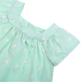 Vestido para Bebé Niña con Cubrepañal | Corazones Menta