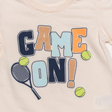 Conjunto para Niño 3 Piezas con Camisa Azul, Playera "Game On" y Pantalón Café | Outfit Casual Infantil