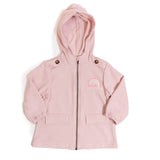 Adorable chamarra color rosa palo con bordado de "smile everyday"