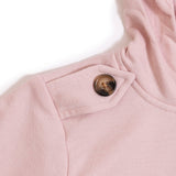 Adorable chamarra color rosa palo con bordado de "smile everyday"