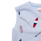 Conjunto de 2 piezas de shorts y playera de tablas de surf manga corta