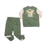 Conjunto Deportivo para Niño 2 Piezas B2N® | Chamarra Tipo Varsity y Pants Jogger Verde