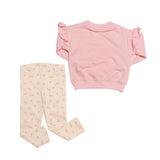 Conjunto para Bebé Niña 2 Piezas | Sudadera con Diseño de Osita y Leggings Estampados