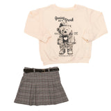 Conjunto “Genius Bear” – Falda con Sudadera para Niña