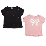 Playera Rib Niña Moñitos & Lazo –