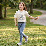 Conjunto Niña “I ❤️ Paris” con Leggings Estampados