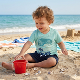 Playera verde menta y short azul marino, de Being2Nice