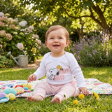 Conjunto para Bebé Niña Peanuts® 3 Piezas | Playera, Pañalero y Pantalón