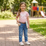 Playera Rib Niña Moñitos & Lazo –