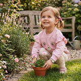 Conjunto para Bebé Niña 2 Piezas | Sudadera con Diseño de Osita y Leggings Estampados