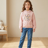 Sudadera Rosa con Gorro y Estampado LOVE Peanuts® | Sudadera Suave para Niña