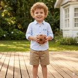 Conjunto de Niño Camisa Rayada Score | Elegancia Casual para Pequeños Campeones
