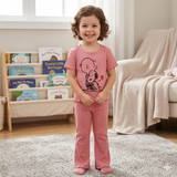 Conjunto Snoopy® Rib Rosa – Niña