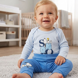 Conjunto para Bebé Niño Peanuts® 3 Piezas | Playera, Pañalero y Pantalón