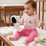 Conjunto para Bebé Niña Peanuts® 3 Piezas | Playera, Pañalero y Pantalón