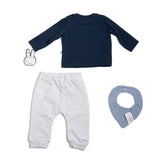 Conjunto 3 piezas de playerita, pantalón y pañoleta de Miffy