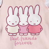 Mameluco Miffy® con Playera de Rayas para Bebé Niña | Set 2 Piezas "Best Friends Forever"