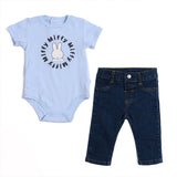 Conjunto para Bebé Niño Miffy® Body Azul + Jeans de Mezclilla | Ropa Infantil con Personaje