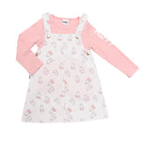 Conjunto de Jumper Miffy con Blusa Rosa de Manga Larga | Estilo Dulce y Lúdico para Bebé Niña