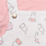 Conjunto de Jumper Miffy con Blusa Rosa de Manga Larga | Estilo Dulce y Lúdico para Bebé Niña