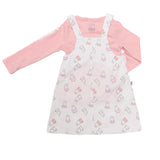 Conjunto de Jumper Miffy con Blusa Rosa de Manga Larga | Estilo Dulce y Lúdico para Bebé Niña