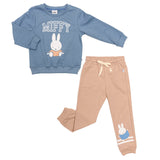 Conjunto Miffy para Bebé con Sudadera Azul + Pants Beige | Look Cálido y Tierno con Personaje Licenciado