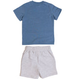 Conjunto de Niño Miffy Azul con Short Gris Jaspeado | Outfit Divertido y Fresco para el Verano