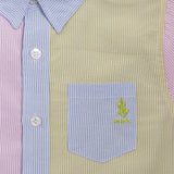 Conjunto de camisa multicolor y pantalón de mezclilla marca Polo  Club