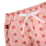 Conjunto de 2 piezas playera manga corta  con estampado y short rosa