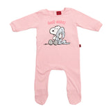 Mameluco para dormir color rosado con estampado de Snoopy good night