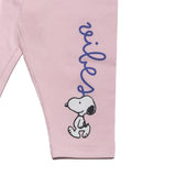 Conjunto Snoopy® para Bebé Niña | Sudadera "Positive Vibes" + Leggings Rosa