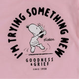 Conjunto Snoopy® para Niña Playera Rosa con Olanes + Jeggings de Mezclilla Clara | Outfit Casual y Cómodo
