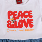 Vestido para Niña de Snoopy Woodstock “Peace & Love” | Ropa Infantil Peanuts Oficial