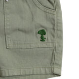 Conjunto Snoopy® para Niña Playera Rosa con Olanes + Short Verde Olivo | Outfit Fresco y Casual