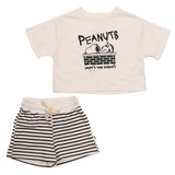Conjunto de Niño Snoopy® Peanuts What's The Point? | Short Rayado con Licencia Oficial