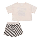 Conjunto de Niño Snoopy® Peanuts What's The Point? | Short Rayado con Licencia Oficial