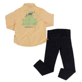 Conjunto Camisa "Peanuts Club" + Pantalón Negro