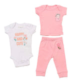 Conjunto para Bebé Niña 3 Piezas | Playera, Pañalero y Pantalón