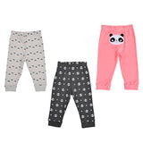 Set de 3 piezas de pantaloncitos de estampado de happy Panda