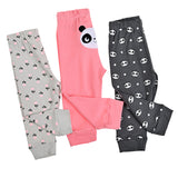 Set de 3 piezas de pantaloncitos de estampado de happy Panda