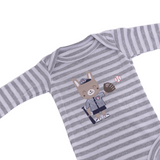 Set de 3 piezas color gris con estampado de Baby Baseball